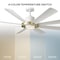 Modern Forms Fans Aura Indoor or Outdoor Smart Ceiling Fan 2700-3000-4000-5000K LED in Soft Brass/Matte White FR-W2303-60L-SB/MW - alternate 6